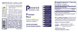 Label for Premier Noni