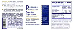 Label for Premier Phyto-Iron
