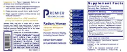 Label for Radiant Woman