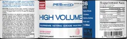 Label for High Volume Cotton Candy