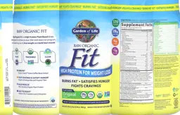 Label for Raw Organic Fit Original Flavor