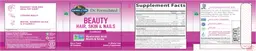Label for Beauty Hair, Skin & Nails Gummies Berry Flavor
