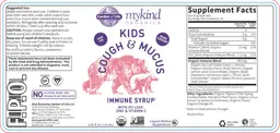 Label for Kids Cough & Mucus