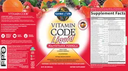 Label for Liquid Multivitamin Formula Fruit Punch Flavor