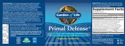 Label for HSO Probiotic Formula