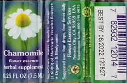 Label for Chamomile Flower Essence
