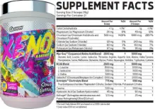 Label for Xeno Amino Sour Berries