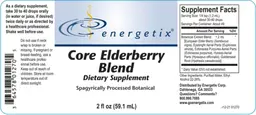 Label for Core Elderberry Blend