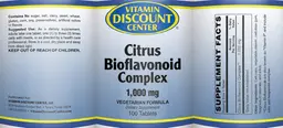 Label for Citrus Bioflavonoid Complex 1,000 mg