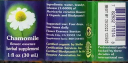 Label for Chamomile Flower Essence