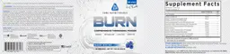Label for BURN Blazin' Blue Raz