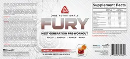 Label for FURY Sangria