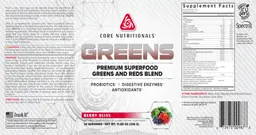 Label for GREENS Berry Bliss