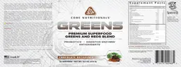 Label for GREENS Chocolate Decadence