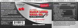 Label for Black Label Krill Oil