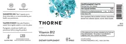 Label for Vitamin B12 as Methylcobalamin