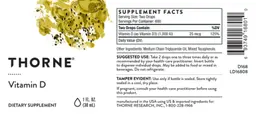 Label for Vitamin D