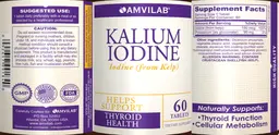 Label for Kalium Iodine
