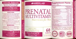 Label for Prenatal Multivitamin