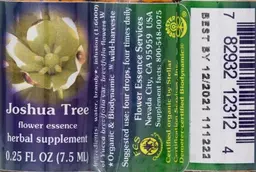 Label for Joshua Tree Flower Essence