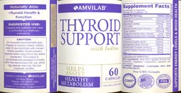Label for Thyroid Support with Iodine