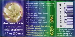 Label for Joshua Tree Flower Essence