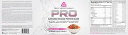 Label for PRO Fruity Cereal