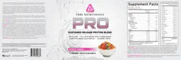 Label for PRO Fruity Cereal