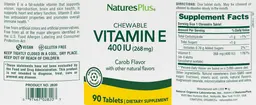 Chewable Vitamin E 400 IU (268 mg) Carob