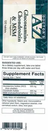 Label for Glucosamine, Chondroitin & MSM