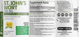 Label for St. John's Wort 700 mg