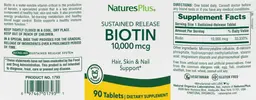 Biotin 10,000 mcg Sustained Release