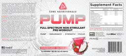 Label for PUMP Strawberry Colada