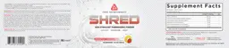Label for SHRED Pineapple Strawberry