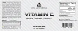Label for Vitamin C