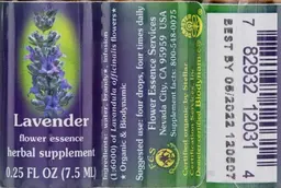 Label for Lavender Flower Essence