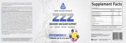 Label for ZZZ Blueberry Lemonade