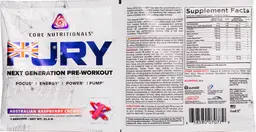 Label for FURY Australian Raspberry Chews Sample