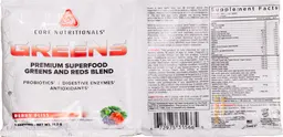Label for GREENS Berry Bliss Sample