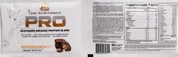Label for PRO Chocolate Peanut Butter Cup Sample