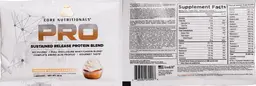 Label for PRO Frosted Vanilla Cupcake Sample