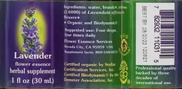 Label for Lavender Flower Essence