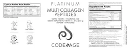 Label for Multi Collagen Peptides Powder Unflavored