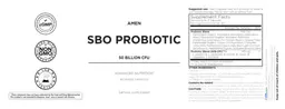 Label for SBO Probiotic 50 Billion CFU