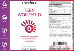 Label for Teen Wonder-D Mixed Berry