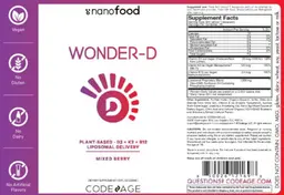 Label for Wonder-D Mixed Berry