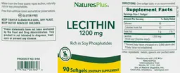 Label for Lecithin 1200 mg