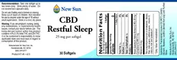 Label for CBD Restful Sleep