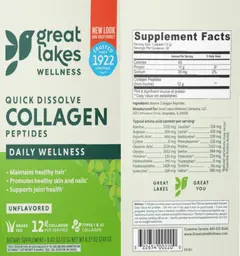 Label for Quick Dissolve Collagen Peptides Unflavored