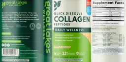 Label for Quick Dissolve Collagen Peptides Vanilla Flavored